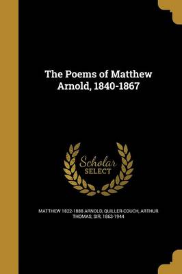 Book cover for The Poems of Matthew Arnold, 1840-1867