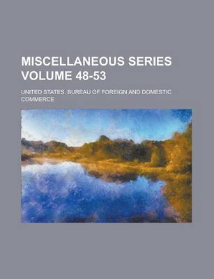 Book cover for Miscellaneous Series Volume 48-53