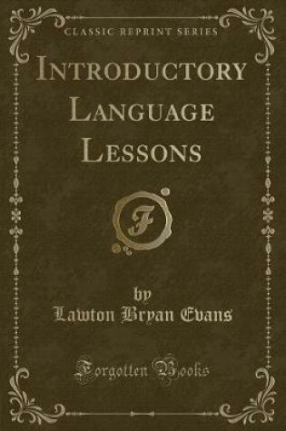 Cover of Introductory Language Lessons (Classic Reprint)