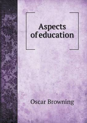 Book cover for Aspects of education