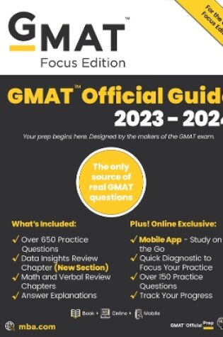 Cover of GMAT Official Guide 2024: Book + Online Question B ank