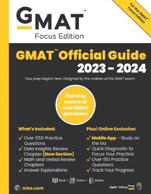 Book cover for GMAT Official Guide 2024: Book + Online Question B ank