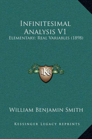 Cover of Infinitesimal Analysis V1