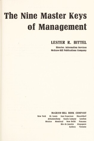 Cover of Nine Master Keys of Management