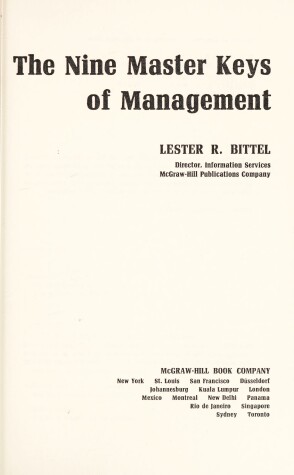 Book cover for Nine Master Keys of Management