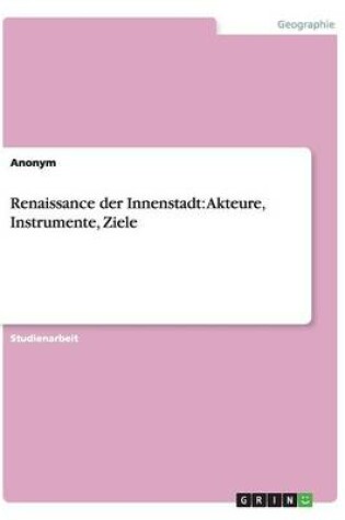 Cover of Renaissance der Innenstadt