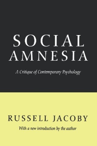 Cover of Social Amnesia