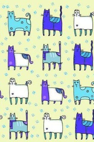 Cover of My Big Fat Journal Notebook For Cat Lovers Funny Cats Wearing Socks Pattern 10