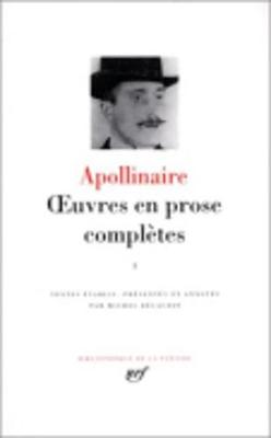 Book cover for Oeuvres en prose 1