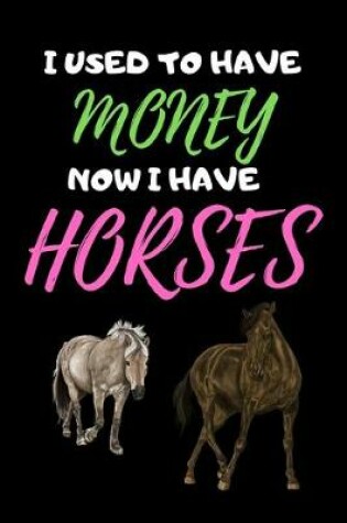 Cover of I Used To Have Money Now I Have Horses Comedy Funny Girls/Woman's Lined Journal