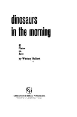 Cover of Dinosaurs in the Morning