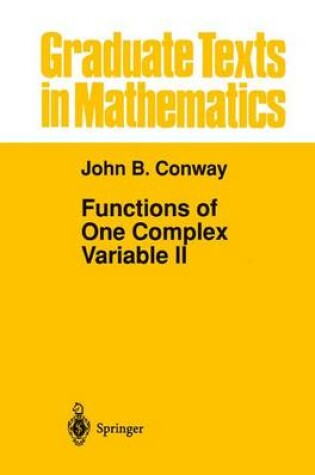 Cover of Functions of One Complex Variable II
