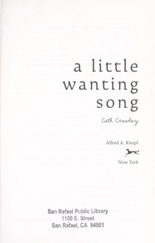 Book cover for A Little Wanting Song
