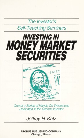Book cover for Investing Money Mkt Sec