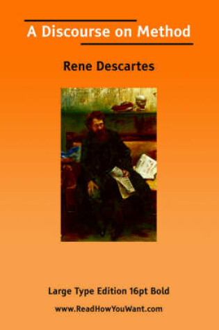 Cover of Discourse on Method, a (Large Print)