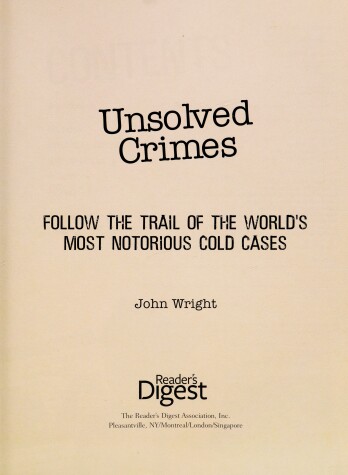 Book cover for Unsolved Crimes