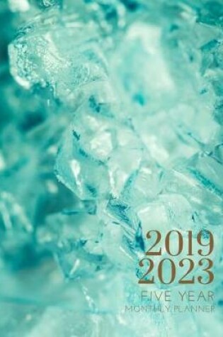 Cover of 2019-2023 Five Year Planner Turquoise Colored Gratitude Monthly Schedule Organizer