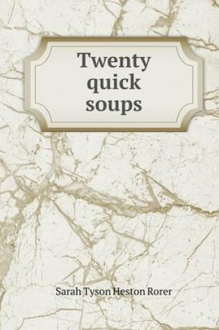 Cover of Twenty quick soups