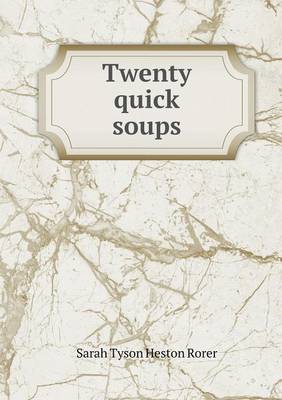 Book cover for Twenty quick soups