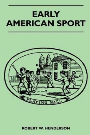 Cover of Early American Sport