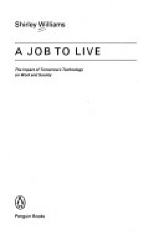 Cover of A Job to Live