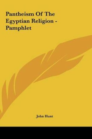 Cover of Pantheism of the Egyptian Religion - Pamphlet
