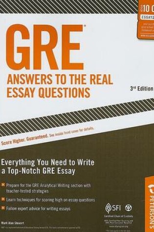 Cover of GRE Answers to the Real Essay Questions