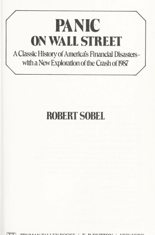 Cover of Sobel Robert : Panic on Wall Street (Pbk)