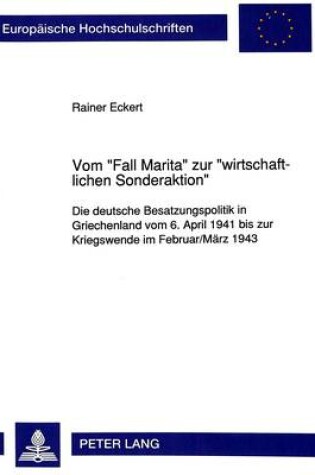 Cover of Vom -Fall Marita- Zur -Wirtschaftlichen Sonderaktion-