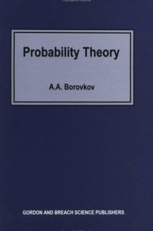 Cover of Probability Theory