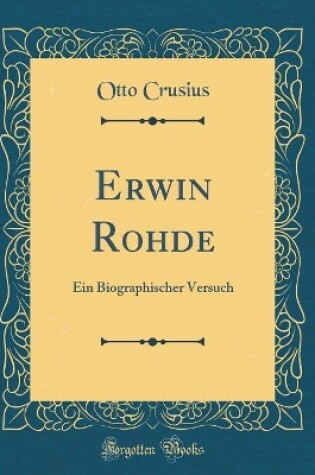 Cover of Erwin Rohde