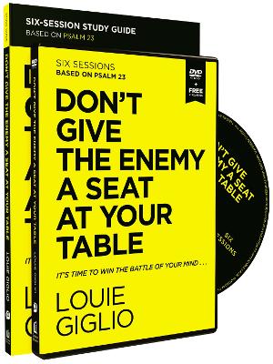 Book cover for Don't Give the Enemy a Seat at Your Table Study Guide with DVD
