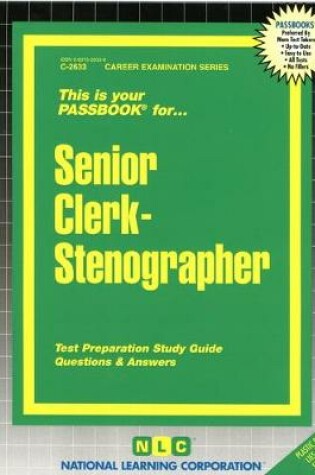 Cover of Senior Clerk-Stenographer