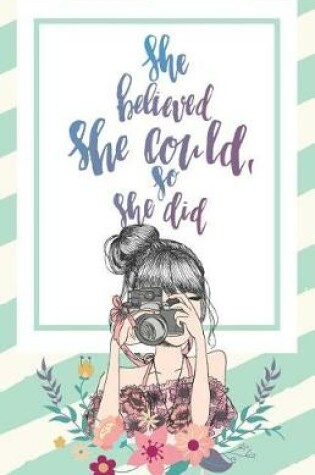 Cover of She believe she could so she did, Gold Glitter Dots(Composition Book Journal and Diary)