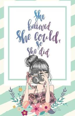 Book cover for She believe she could so she did, Gold Glitter Dots(Composition Book Journal and Diary)