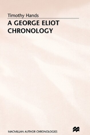 Cover of A George Eliot Chronology