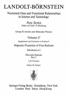 Book cover for Nitroxide Radicals / Nitroxid-Radikale 2