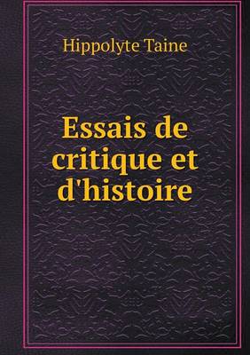 Book cover for Essais de critique et d'histoire