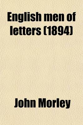 Book cover for English Men of Letters (Volume 11)