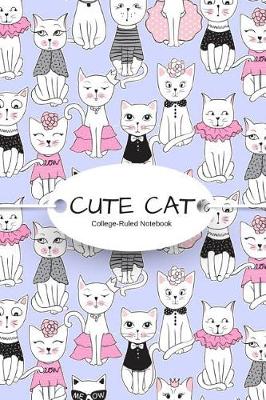 Book cover for Cute Cat College-Ruled Notebook