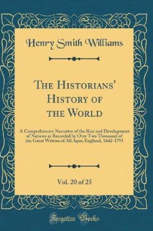 Cover of The Historians' History of the World, Vol. 20 of 25