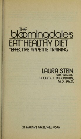 Book cover for Bloomingdales Eat Healty Diet