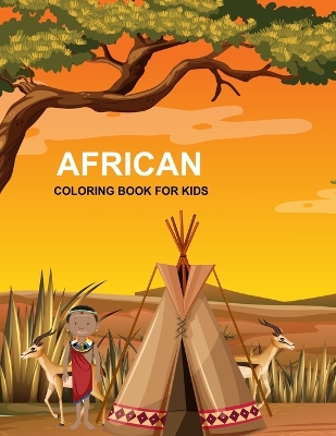 Book cover for African coloring book For Kids