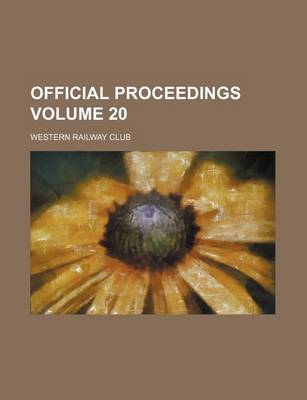 Book cover for Official Proceedings Volume 20