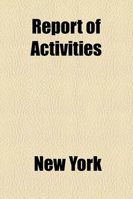 Book cover for Report of Activities