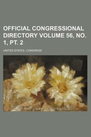 Cover of Official Congressional Directory Volume 56, No. 1, PT. 2