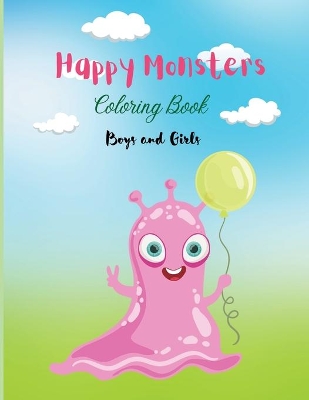 Book cover for Happy Monsters Coloring Book