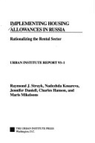 Cover of Implementing Housing Allowances in Russia