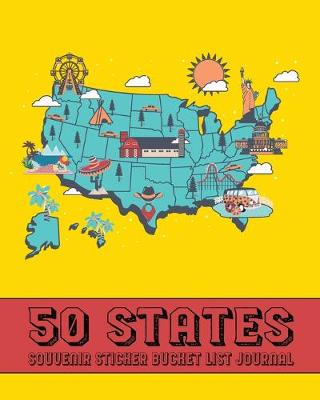 Book cover for 50 States Souvenir Sticker Bucket List Journal