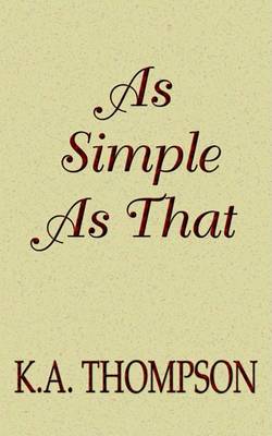 Book cover for As Simple as That
